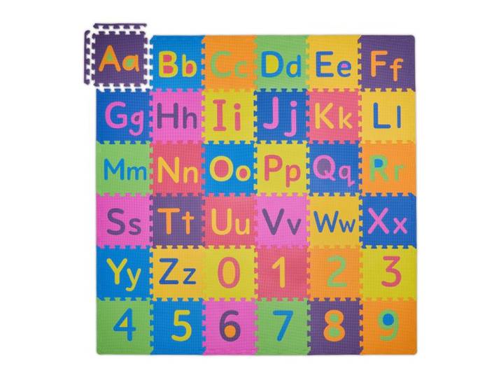 Relaxdays Tapis de jeu lettres et chiffres