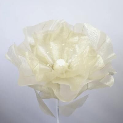 Uplift Treasures 50cm 3D Simulation Butterfly Large Hanging Gauze Decoration For Weddings, Festivals & Outdoor Displays beige