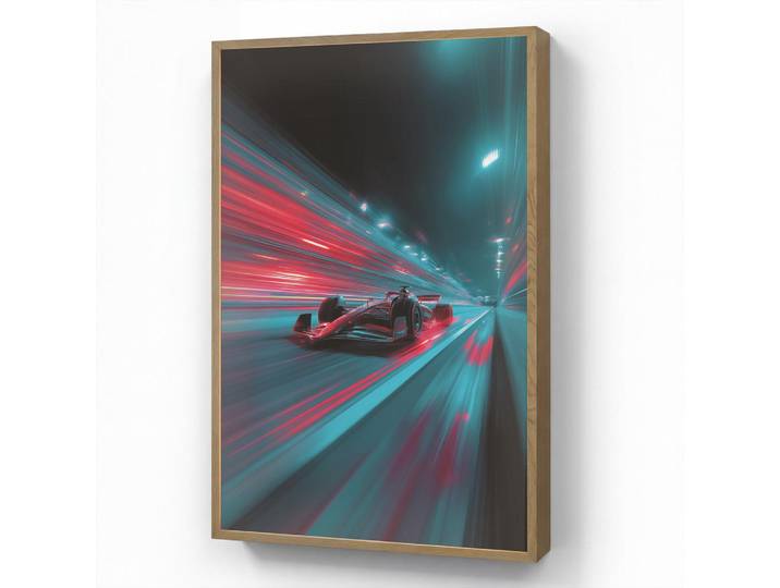 OnlyWow Wandleuchte MIT Akku Rennwagen - Rot - Geschwindigkeit 70x100 cm, Türkis, Rechteckig, LED integrated, 70x100x8 cm, Lampen & Leuchten, Innenbeleuchtung, Wandleuchten