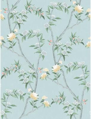 Galerie Wallcoverings Spring Blossom Chinoiserie Floral Vine Non-woven Matte Wallpaper Roll