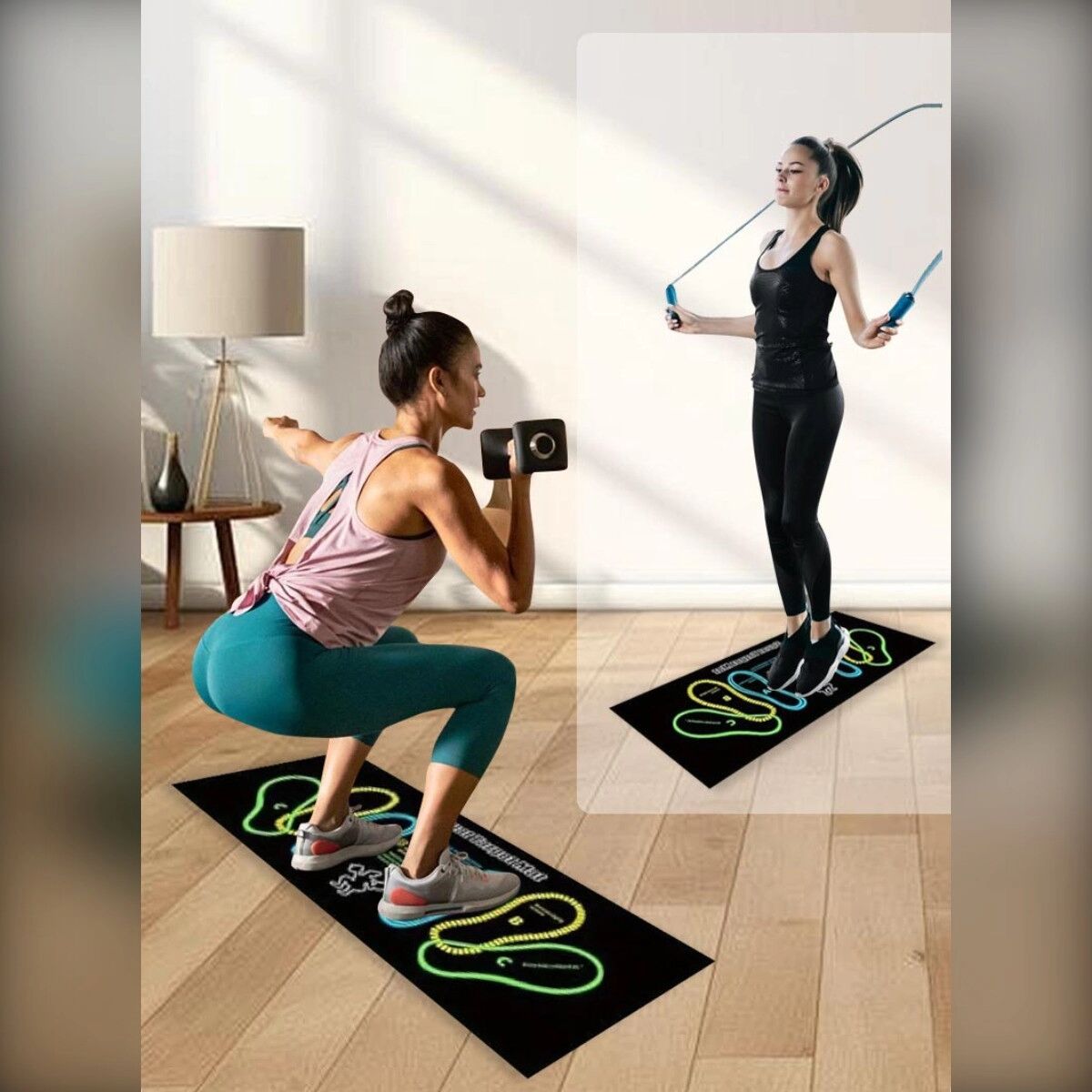 INF Tapis de Squat Multifonction (80×35cm) – Tapis Antidérapant pour Activation des Fessiers et Remodelage des Cuisses avec