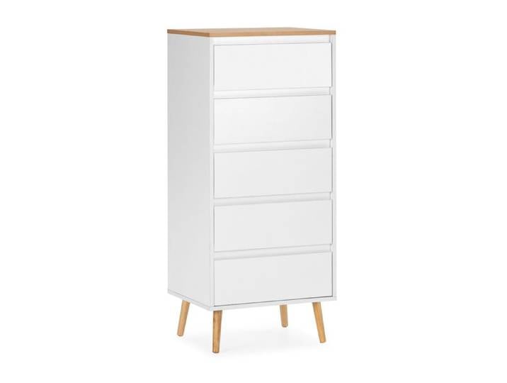 Chiffonnier Desi 5 tiroirs couleur Blanc