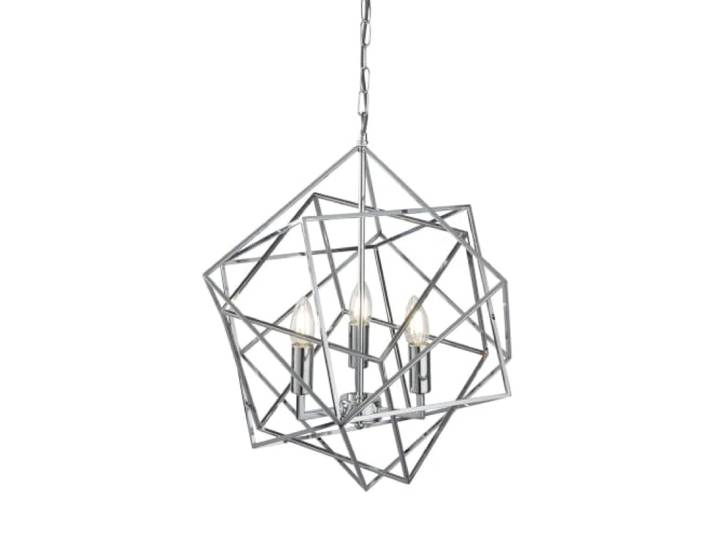 Käfig Pendel Lampe Wohn Zimmer Decken Beleuchtung Chrom Hänge Leuchte