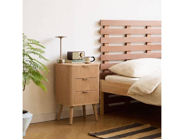 Chiffonnier 3 tiroirs en bois naturel