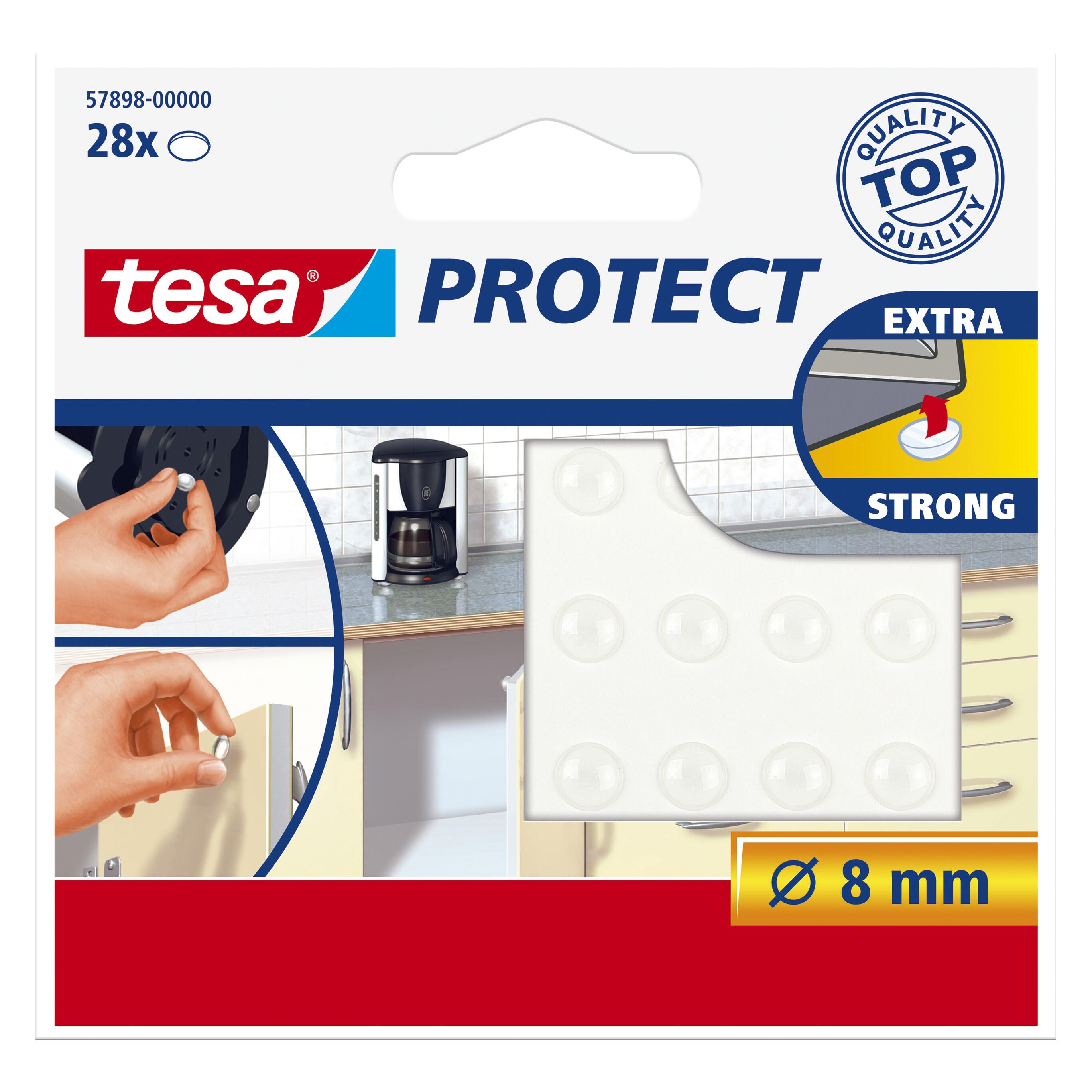 tesa PROTECT Lärmstopper (Anschlagdämpfer, Universalgleiter, 28 Stk.) (57898-00000-01)