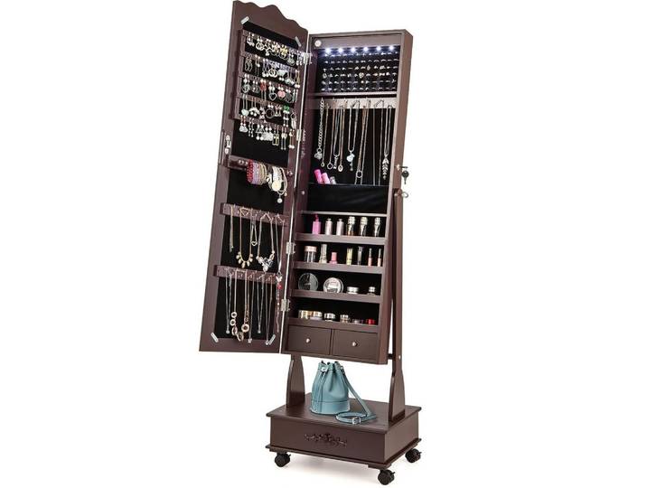 SCHMUCKSCHRANK 157cm Braun