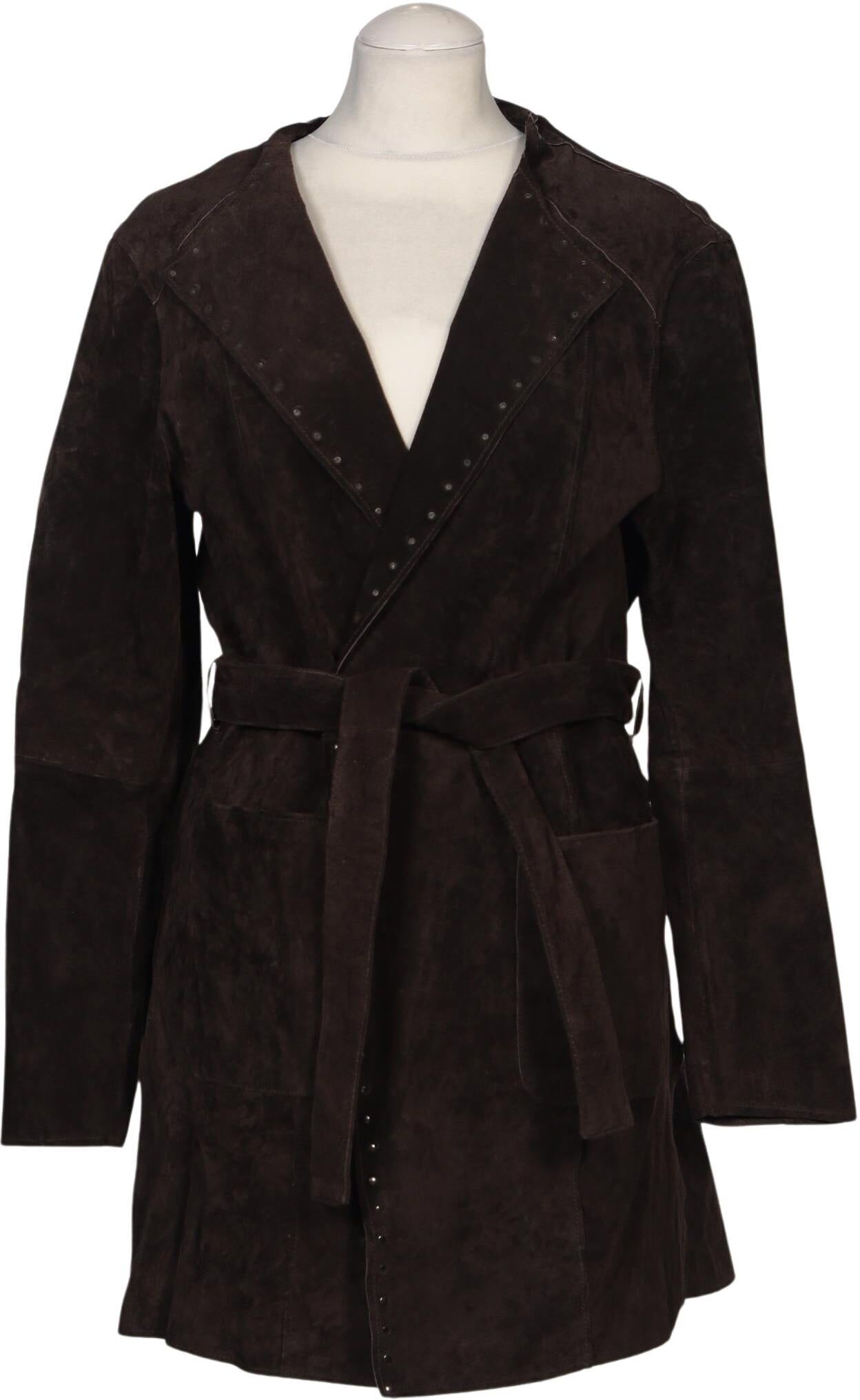 Mango Damen Mantel, Braun, Gr. S, Leder / Synthetik - Second Hand