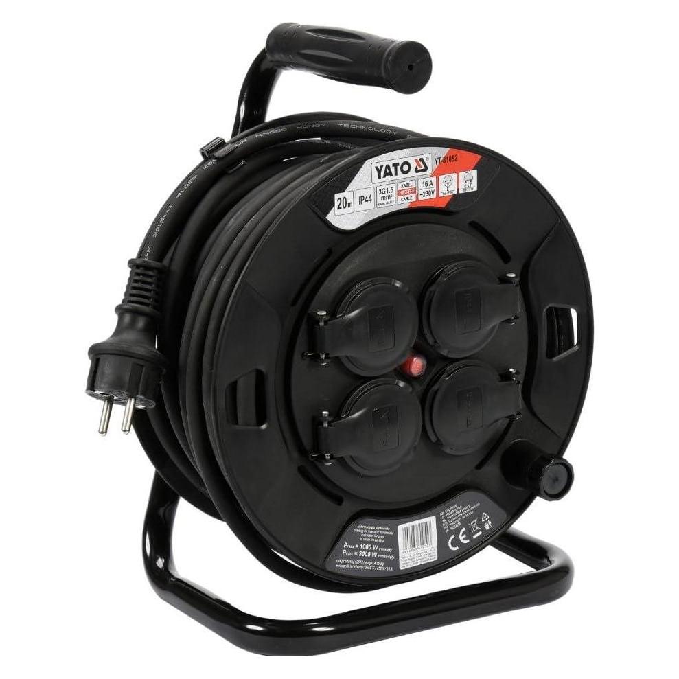 Yato Verlängerungskabel 20 m 3 x 1,5 mm2 IP44 81052 (20 m, 1.50 mm²) (YT-81052)