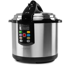 Programmierbarer Schnellkochtopf von Orbegozo, 6 l, Timer, Digitalanzeige, 1000 W, 32 cm