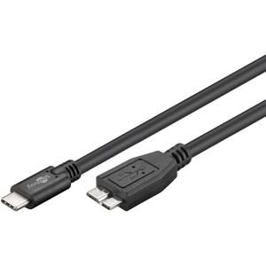 Goobay USB-Kabel 67996, USB 3.0, 1 m, Anschlusskabel, C Stecker / Micro-B Stecker
