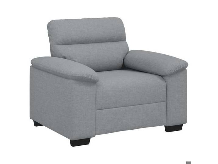 CHIC Chaise-Canapé - Fauteuil avec accoudoirs gris clair 60 cm tissu - 100x81x84 cm 333146 S11