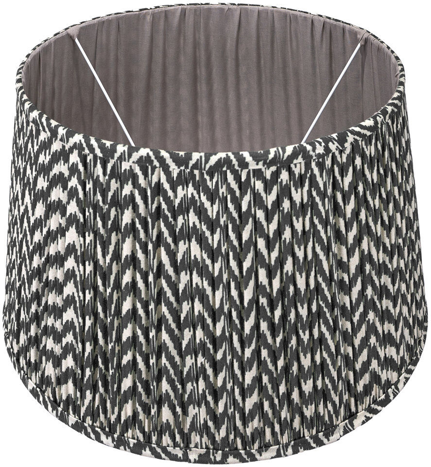 Bloomsbury Market Mio Cotton Empire Lamp Shade ( Uno ) Black 24.5cm H x 40cm W x 40cm D