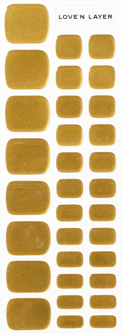 Love'n Layer Metallic Toe Shiny Gold Nail Stickers (32 pieces)