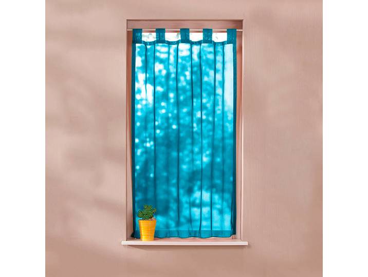 Vitrage droit voile uni finition pattes - Blancheporte