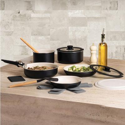 Gotham Steel 18 Piece induction Cookware Set with Removable Handles