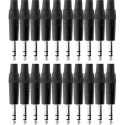 Pronomic JPLUG Black Stereo-Klinkenstecker 20er Pack