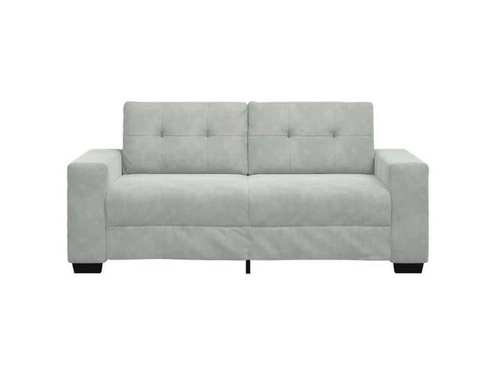 SOFA causeuse - Petit Double - Canapé confortable - gris clair 180x77x82 cm velours C5821