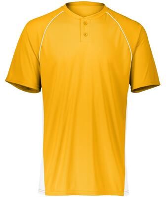 Augusta Sportswear A1560 Athletic Limit Jersey T-Shirt in Gold/White size Medium   Polyester 1560