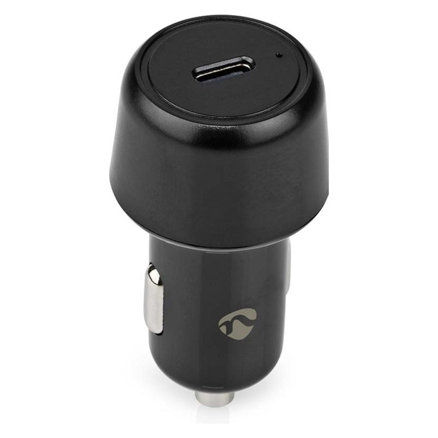 Nedis Auto-Ladegerät 30 W 2.0 / 3.0 A - Anzahl der Ausgänge: 1, Port Type: USB-C, Automatische Span (CCPD30W050BK)