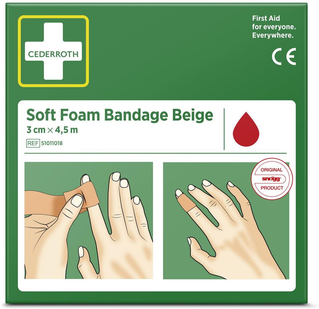 Cederroth Plåster Soft Foam beige 3cmx4,5m