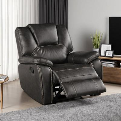 VIVIADORE Leather Recliner Chair, Plush Upholstered Armchair with Pillow-Top Armrests, USB Charging Port, 360 LB Weight Capacity