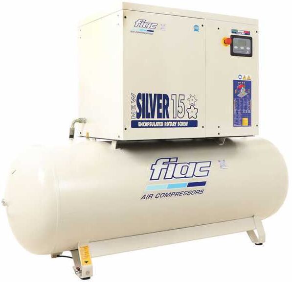 Fiac New Silver 15/500 - Compresseur rotatif triphasé à vis silencieux -  Moteur 15 HP