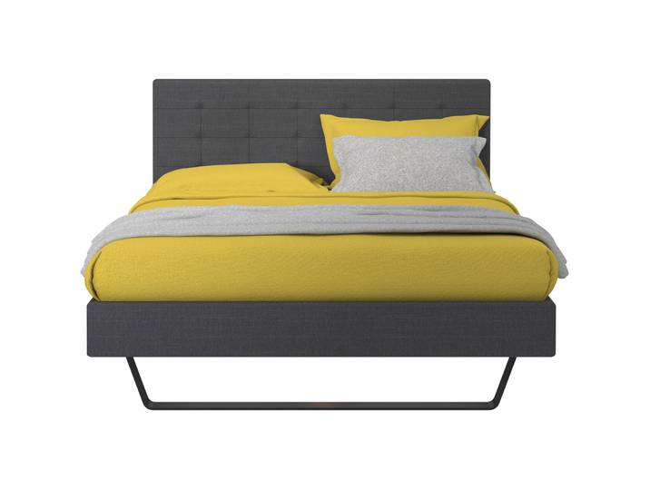 Modular Bett Donatella anthrazit Stahl/Stoff 180 x 200 cm