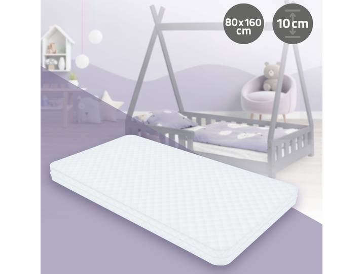 ML-Design Kindermatratze 80x160x10 cm, Schadstoff, 100 , Babymatratze mit Reißverschluss und waschbarem Bezug