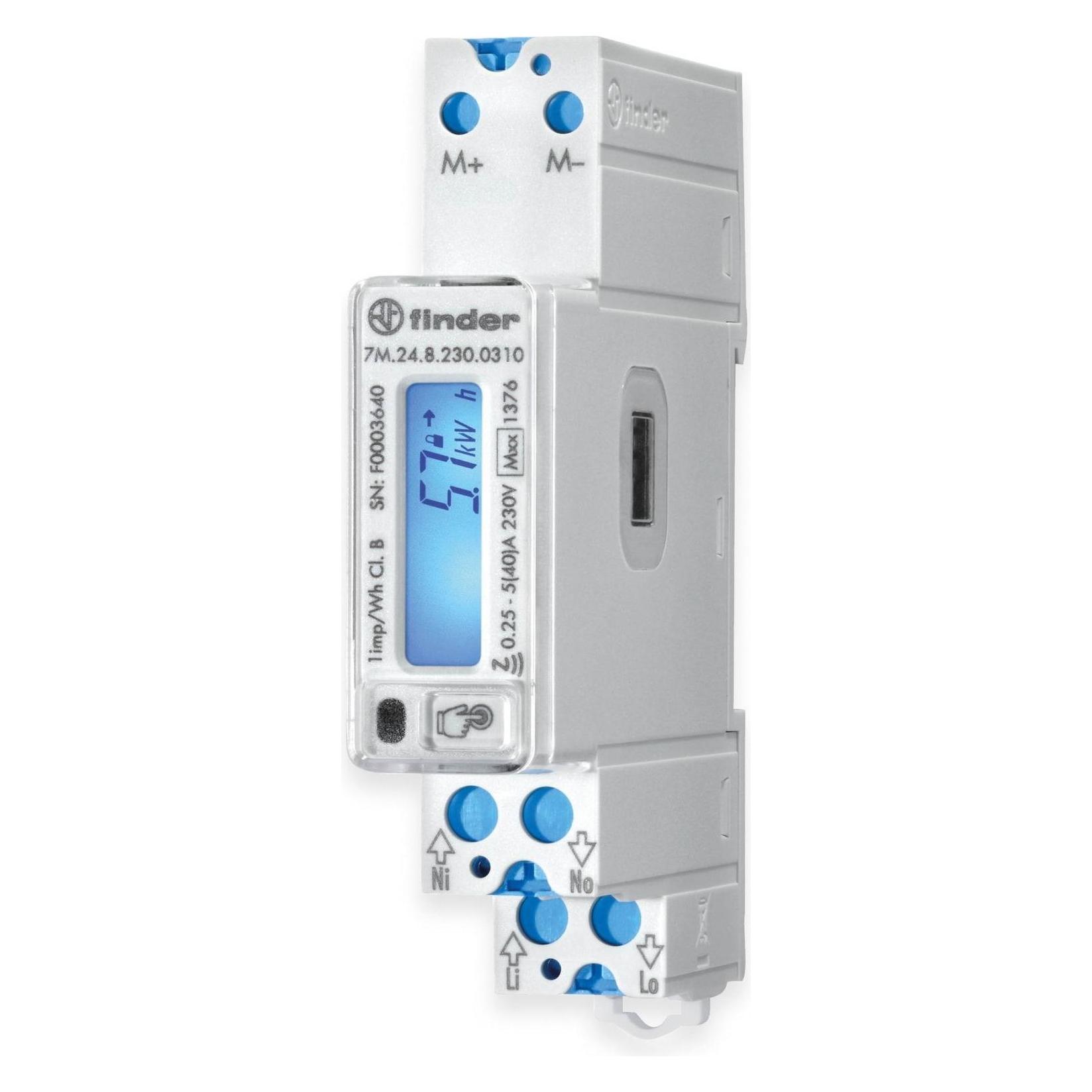 Finder 7M.24.8.230.0310 Wechselstromzähler digital 40A MID-konform: Ja 1St. (7M.24.8.230.0310)