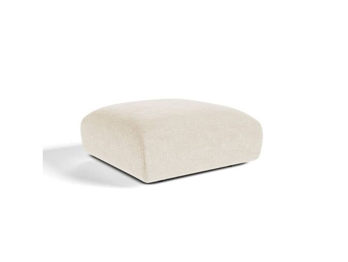Pouf en velours chenillé crème