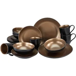 CreaTable, Geschirrset, Glamour Gold (8 Stk.)