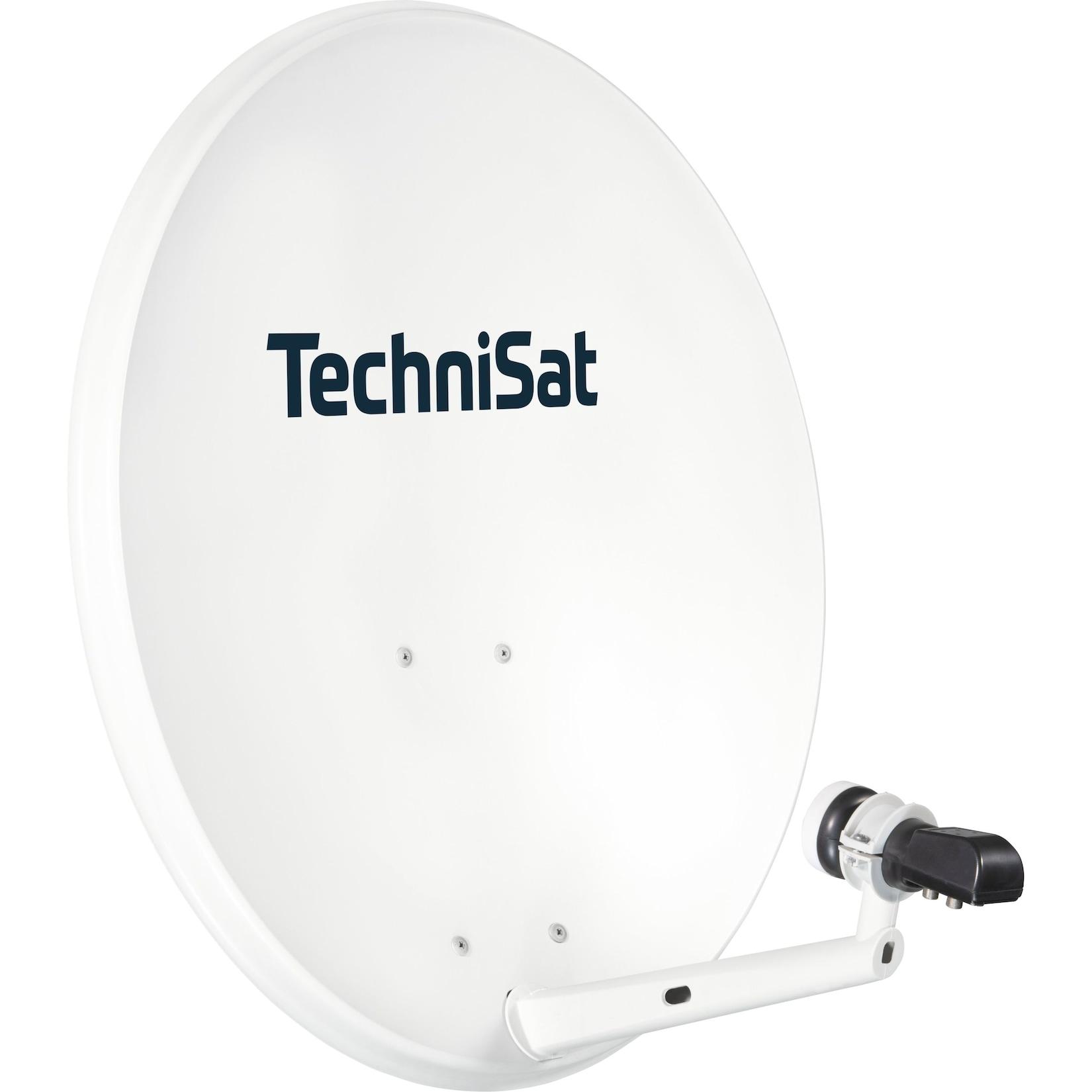 TechniSat TECHNITENNE 70 mit Quattro-Switch-LNB 4 Teilnehmer 1 Satellit lichtgrau