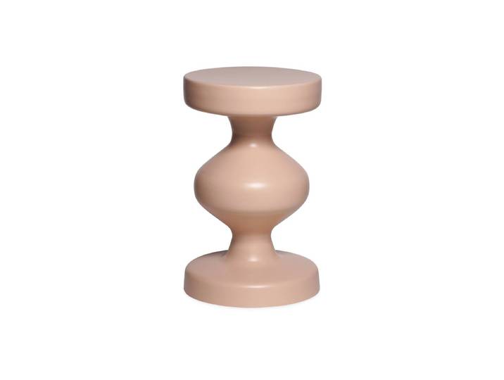Sweeek Table d'appoint, bout de canapé, table de chevet métal Ø29,5 x H48,5cm HAWA Rose Nude