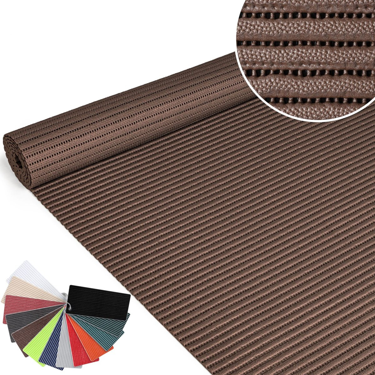 ANRO Badmat Bruin 65x300 cm - Antislip - Sneldrogend