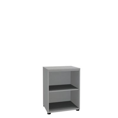 Regal, einteilig, B 600 mm, 2 OH, silber