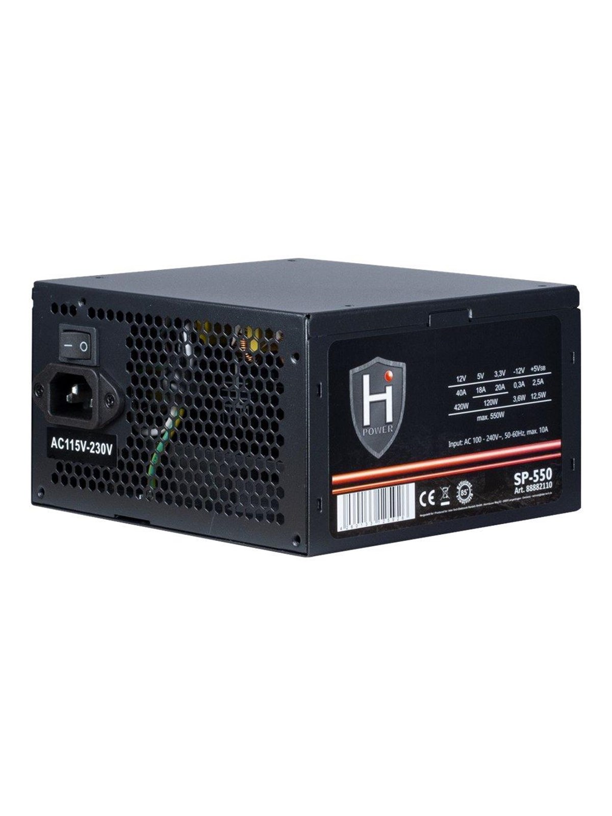 Inter-Tech HiPower SP-550 Netzteile - 550 Watt - 120 mm - ATX 2.4 - 80 Plus