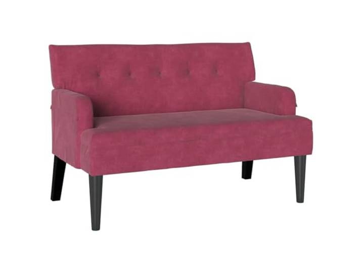 hliofuir Chesterfield Bank Samt Weinrot 112x65,5x75 cm 2-Sitzer Elegante Polsterbank aus weichem Samt mit Holzbeinen. Ideal als Polstersessel oder Sitzbank für Schlafzimmer und Flur.