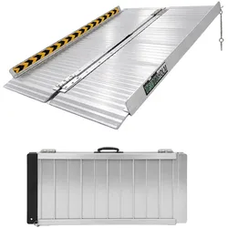 Baumarktplus TRUTZHOLM Rollstuhlrampe klappbar Länge 91 cm Traglast 272 kg Alu Auffahrrampe mit Tragegriff