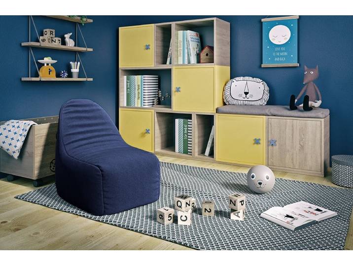 Sitzsack Dolino - Blau - Luxusbetten24