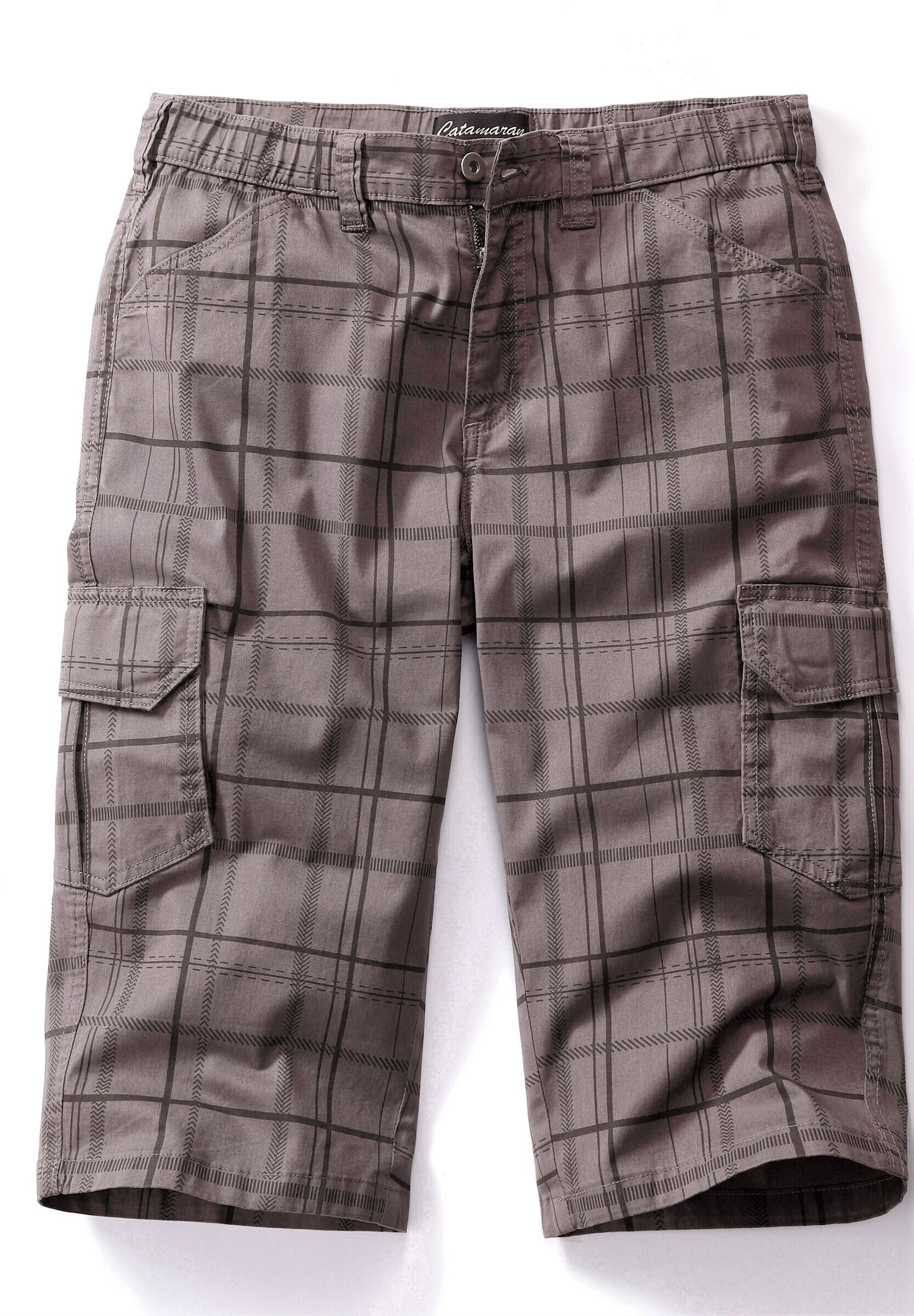 Bermudas WITT "Bermudas Bermudas", Herren, Gr. 48, N-Gr, grau (anthrazit, kariert), Denim/Jeans;Twill, , Basic, gerade, Hosen Bermudas