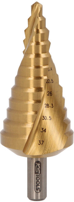 KS Tools Forets étagés HSS-TiN,Ø 6-37mm, 12 etages (330.2347)