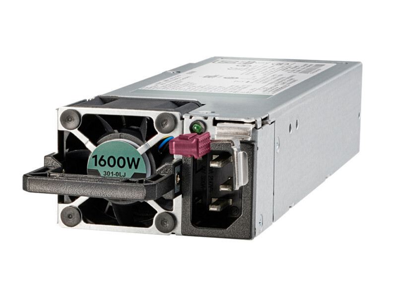 HPE 1600W Flex Slot Platinum Hot Plug Voeding voor servers, laag halogenengehalte, 200 - 240 V, 94% efficiëntie
