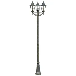 DELUKE Kandelaber ANNA Aluminium Bronze 220x58x58cm Außenwegeleuchte Hof Garten Laterne