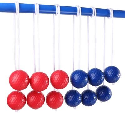 GSE Games & Sports Expert GSE™ Set of 6 Ladder Ball Toss Game Ladder Balls Bolas Set, Replacement Golf Balls Bolos - Ladder Balls