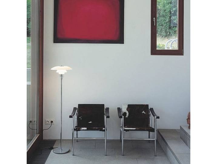 PH 4½-3½ Glas Stehleuchte Chrome Plated - Louis Poulsen - Wohnzimmer - Metall