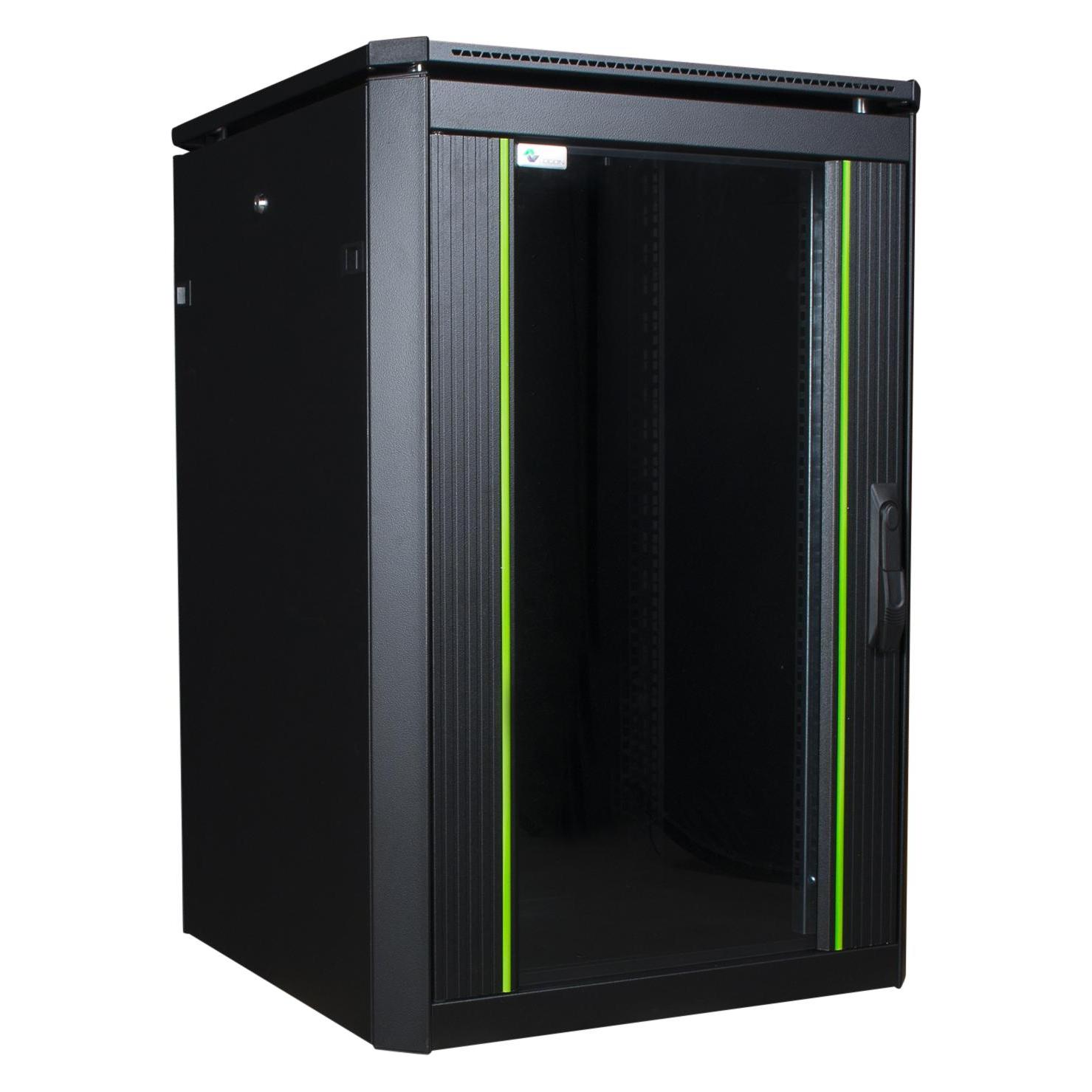 Logon 16U W=600mm D=800mm H=897mm (16 HE, 19 Zoll Rack) (RDL16U68BL)