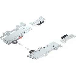 Set (TIP-ON BLUMOTION Einheit + Mitnehmer + Adapter), für MERIVOBOX, Typ S0, NL=270-349 mm, Gesamtgewicht des Auszugs=0-10 kg, links/rechts, weiss