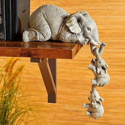 3 süße Elefantenanhänger – Kunstharz-Kunsthandwerk, geeignet für Heim- und Zimmerdekoration, verwendet für Weihnachts- und Halloween-Dekoration, Herbst-Heimdekoration, Sammlung von Ornamenten