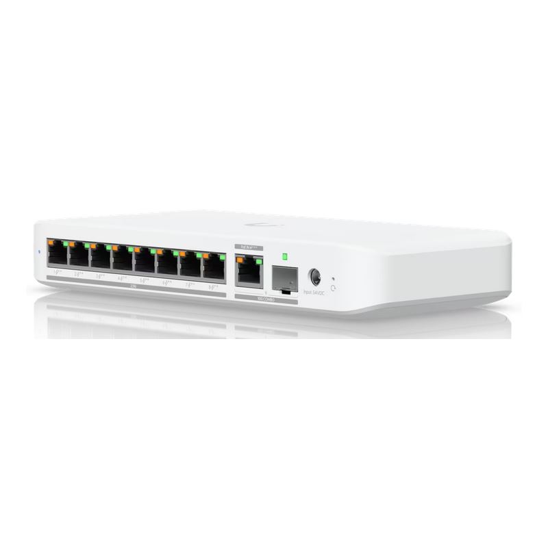 Ubiquiti Switch UniFi 8xRJ45 2.5GBit PoE++/10G RJ45/SFP+ (ohne Netzteil) Powered by PoE+/PoE++/PoE+++ or PSU, Fanless