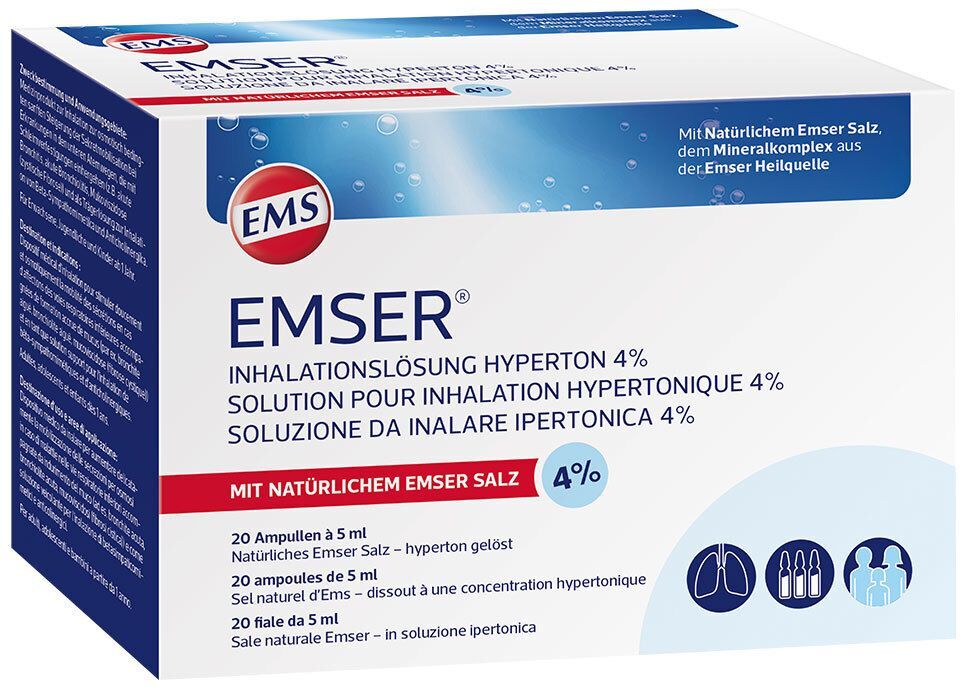 Emser Inhalationslösung hyperton 4% 20x5 ml Inhalationsampullen